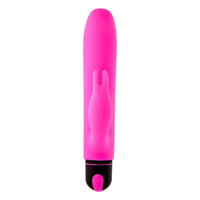 Dynamic Duo Rechargeable Waterproof G-Spot Vibrator with Rabbit Sleeve 9.3 Inch - Hott Love Extreme at Spencer's