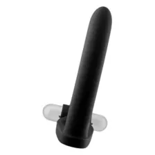 Double Up Rechargeable Vibrating Cock Ring with Butt Plug - Arouz'd at Spencer's