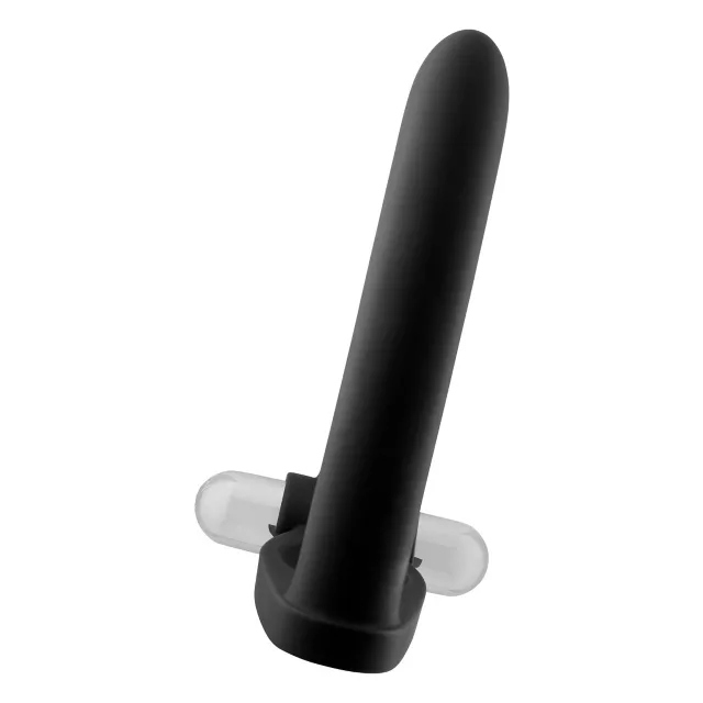 Double Up Rechargeable Vibrating Cock Ring with Butt Plug - Arouz'd at Spencer's