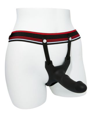 Stiff One Hollow Strap-On Dildo 6.5 Inch and Harness - Arouz'd