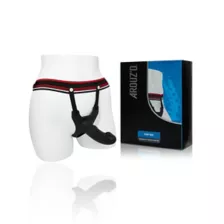 Stiff One Hollow Strap-On Dildo 6.5 Inch and Harness - Arouz'd at Spencer's