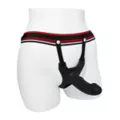 Stiff One Hollow Strap-On Dildo 6.5 Inch and Harness - Arouz'd at Spencer's