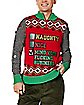 Light-Up Mind Your Business Checklist Ugly Christmas Sweater
