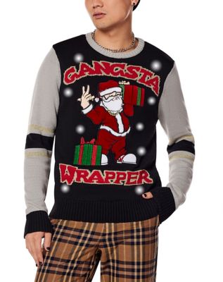 Gangsta wrapper 2025 christmas sweater