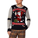 spencersonline.com | Light-Up Gangsta Wrapper Ugly Christmas Sweater