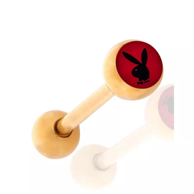 Multi-Pack Multi-Color Goldtone Playboy Barbells 5 Pack - 14 Gauge at Spencer's
