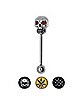 Multi-Pack CZ Skull Barbell with Extra Balls 3 Pack - 14 Gauge