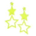 70s Yellow Triple Star Dangle Earrings at Spencer's