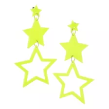 70s Yellow Triple Star Dangle Earrings at Spencer's