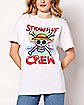 Airbrush Straw Hat Crew T Shirt - One Piece