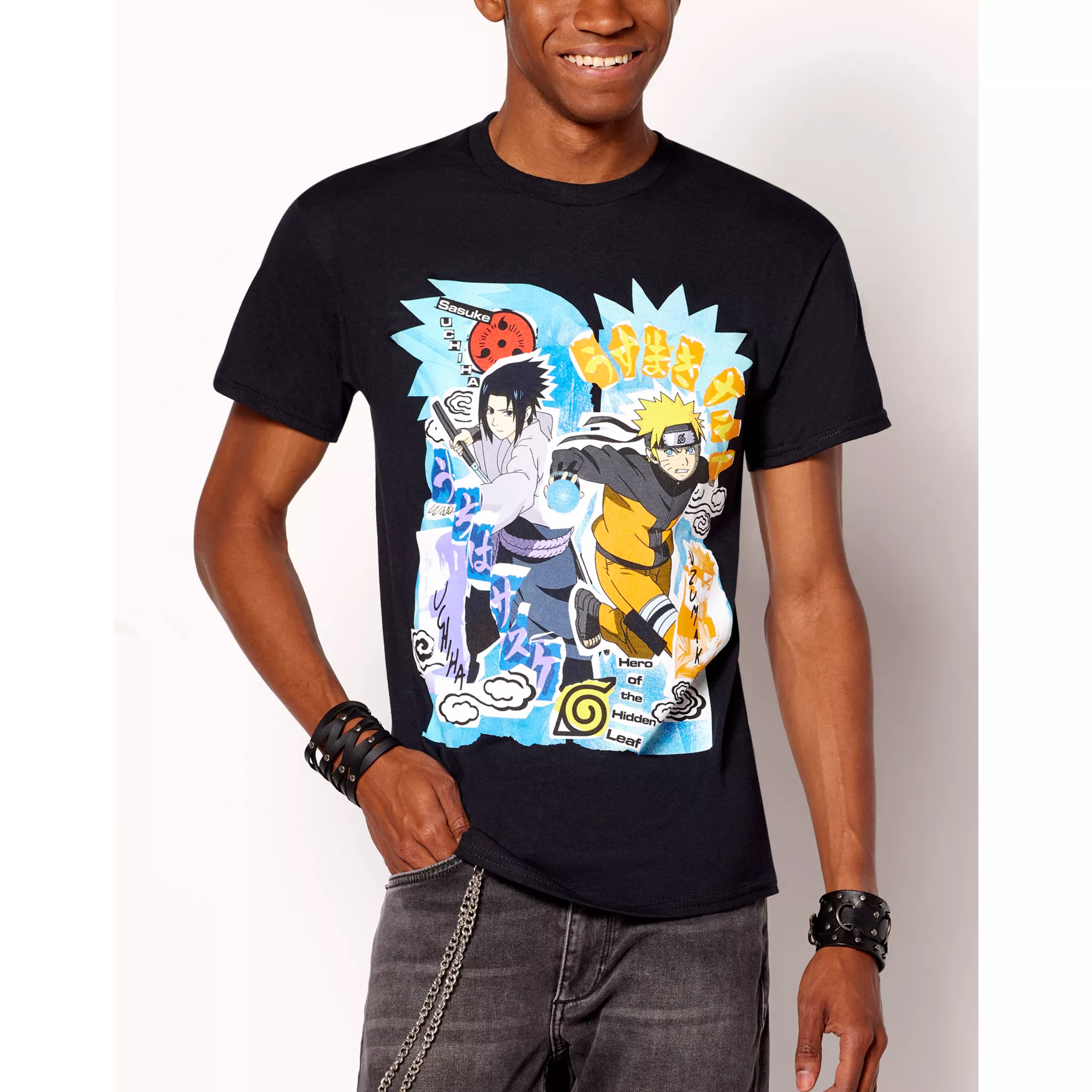 Naruto and Sasuke Collage T Shirt - Naruto Shippuden at Spencer's