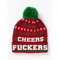 Cheers Fuckers Cuff Beanie Hat at Spencer's