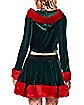 Green and Red Crop Top Ugly Christmas Sweater Hoodie