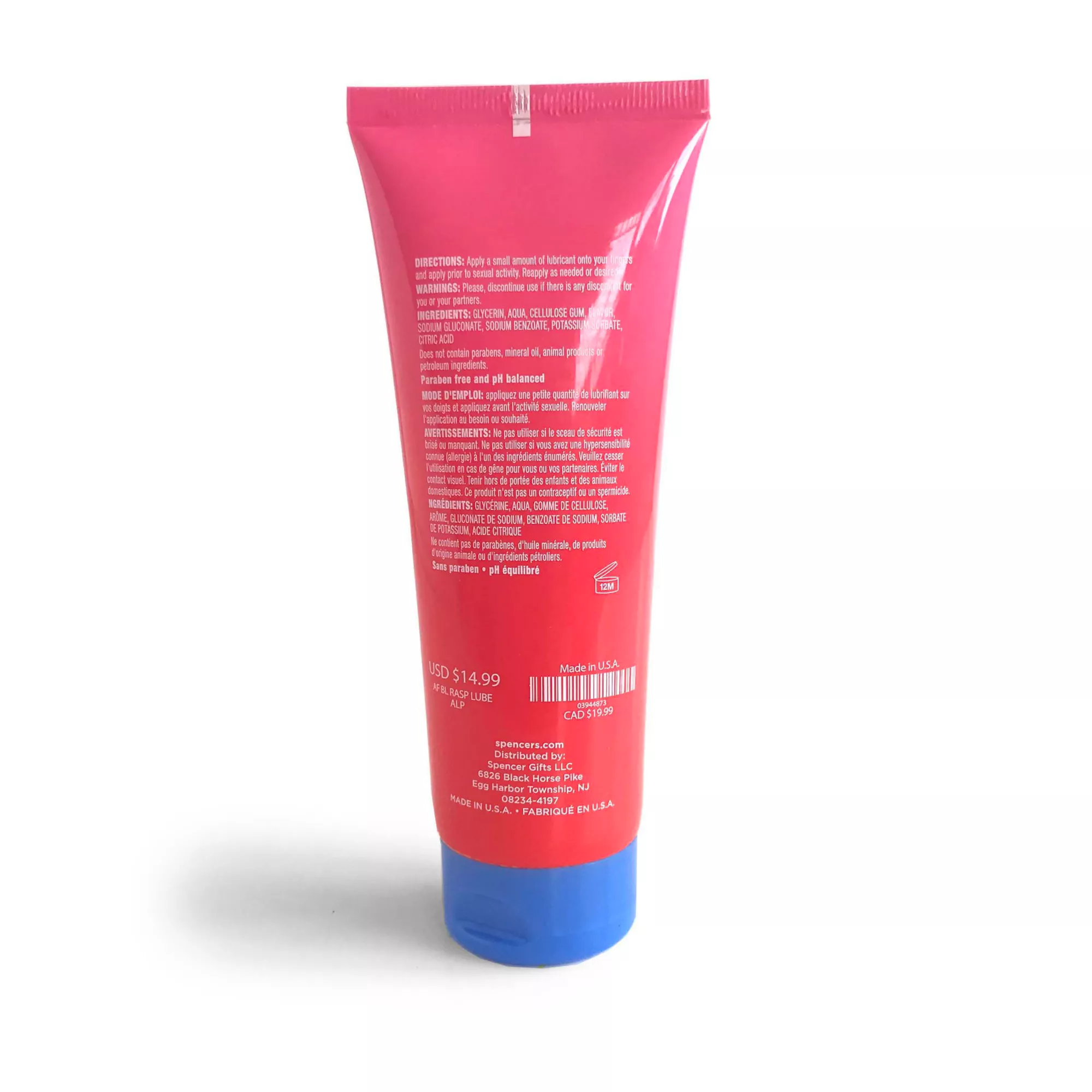 Juicy AF Blue Raspberry Flavored Lube - 4 oz. at Spencer's