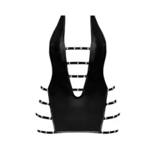 Black Portia Teddy Bodysuit at Spencer's