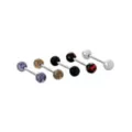 Multi-Pack Black Grey Yellow Red and Clear Barbells 5 Pack - 14 Gauge at Spencer's