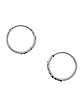 CZ Titanium Hinged Hoop Earrings - 20 Gauge