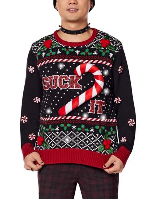 Light-Up Suck It Ugly Christmas Sweater