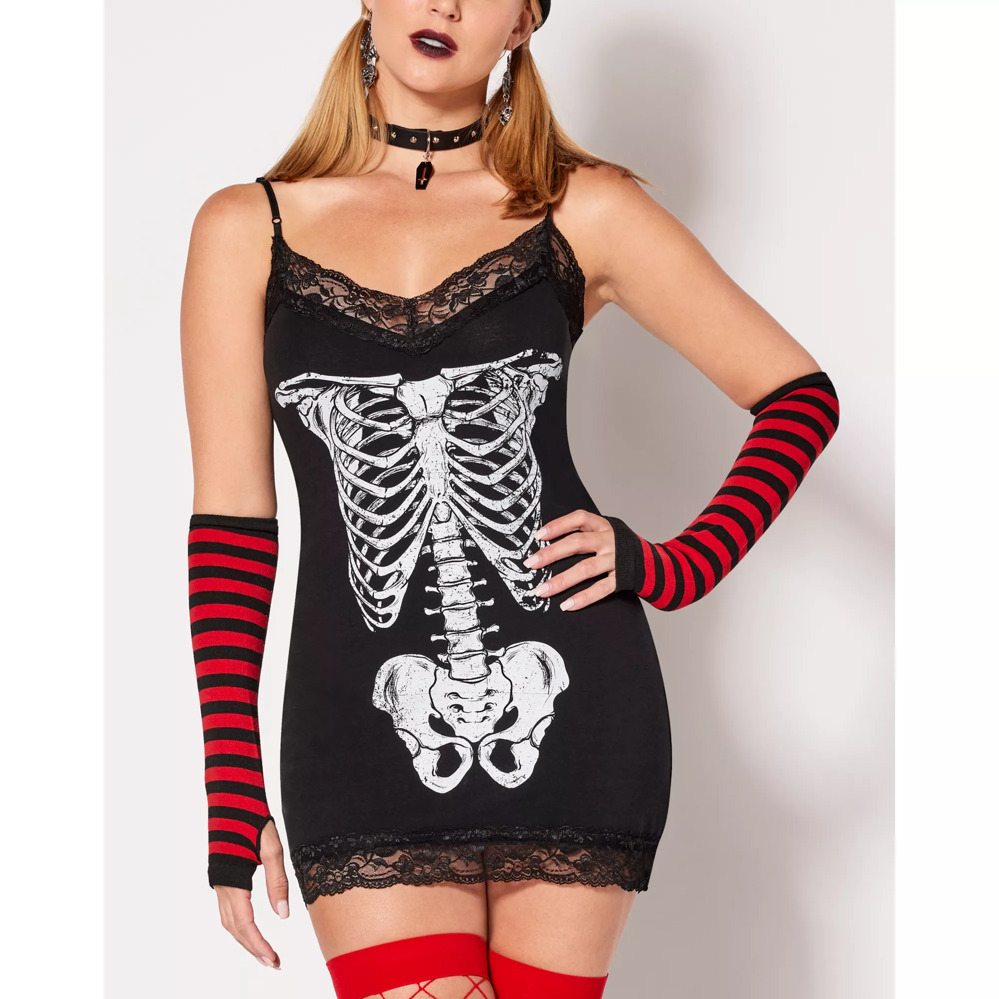 Skeleton Cami Mini Dress