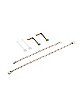 Multi-Pack Opal-Effect L-Bend Nose Rings and Nose Chains 2 Pair - 18 Gauge