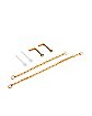Multi-Pack Opal-Effect Goldplated L-Bend Nose Rings and Nose Chains 2 Pair - 18 Gauge