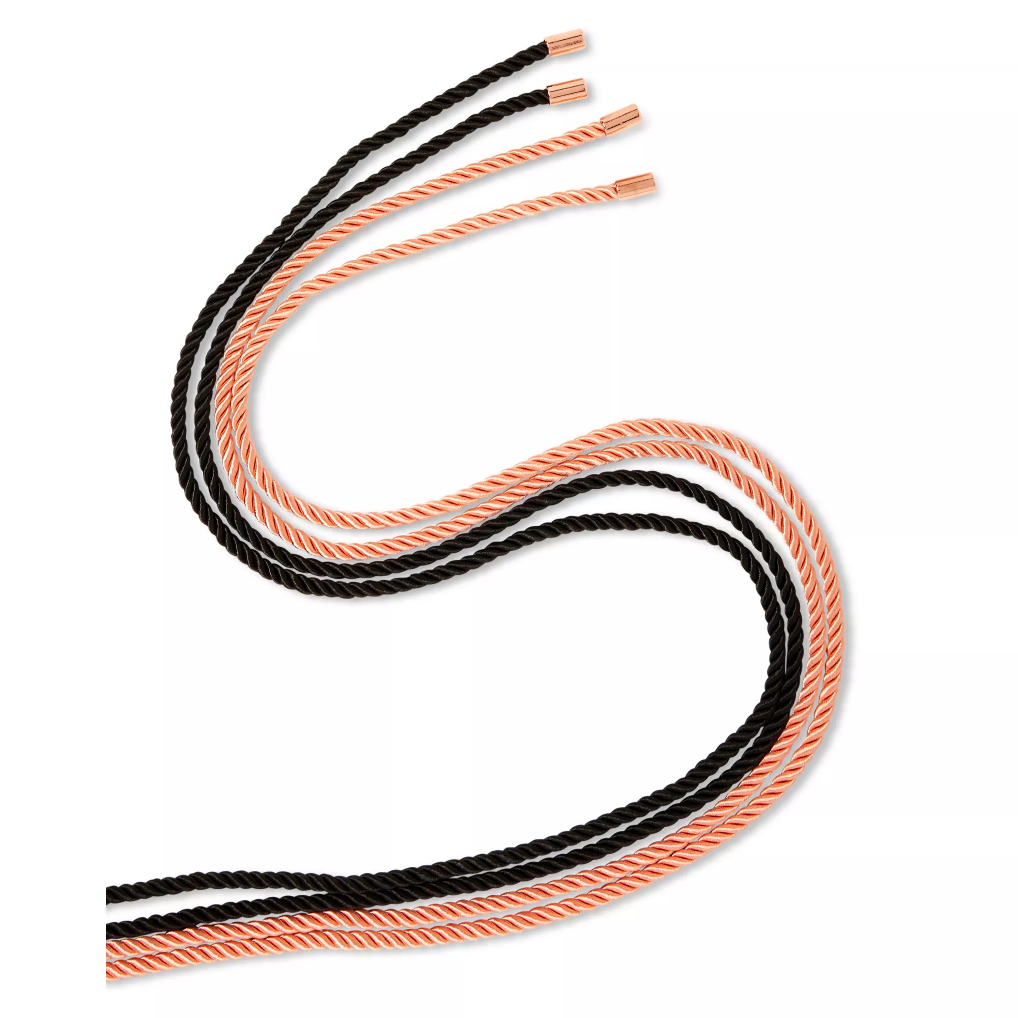 Black and Rose Goldtone Silky Shackles Bondage Rope - Pleasure Bound at Spencer's