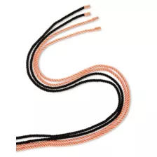 Black and Rose Goldtone Silky Shackles Bondage Rope - Pleasure Bound at Spencer's