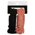Black and Rose Goldtone Silky Shackles Bondage Rope - Pleasure Bound at Spencer's