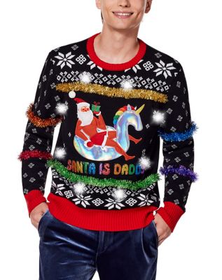 Light-Up Get Lit Ugly Christmas Sweater - Spencer's