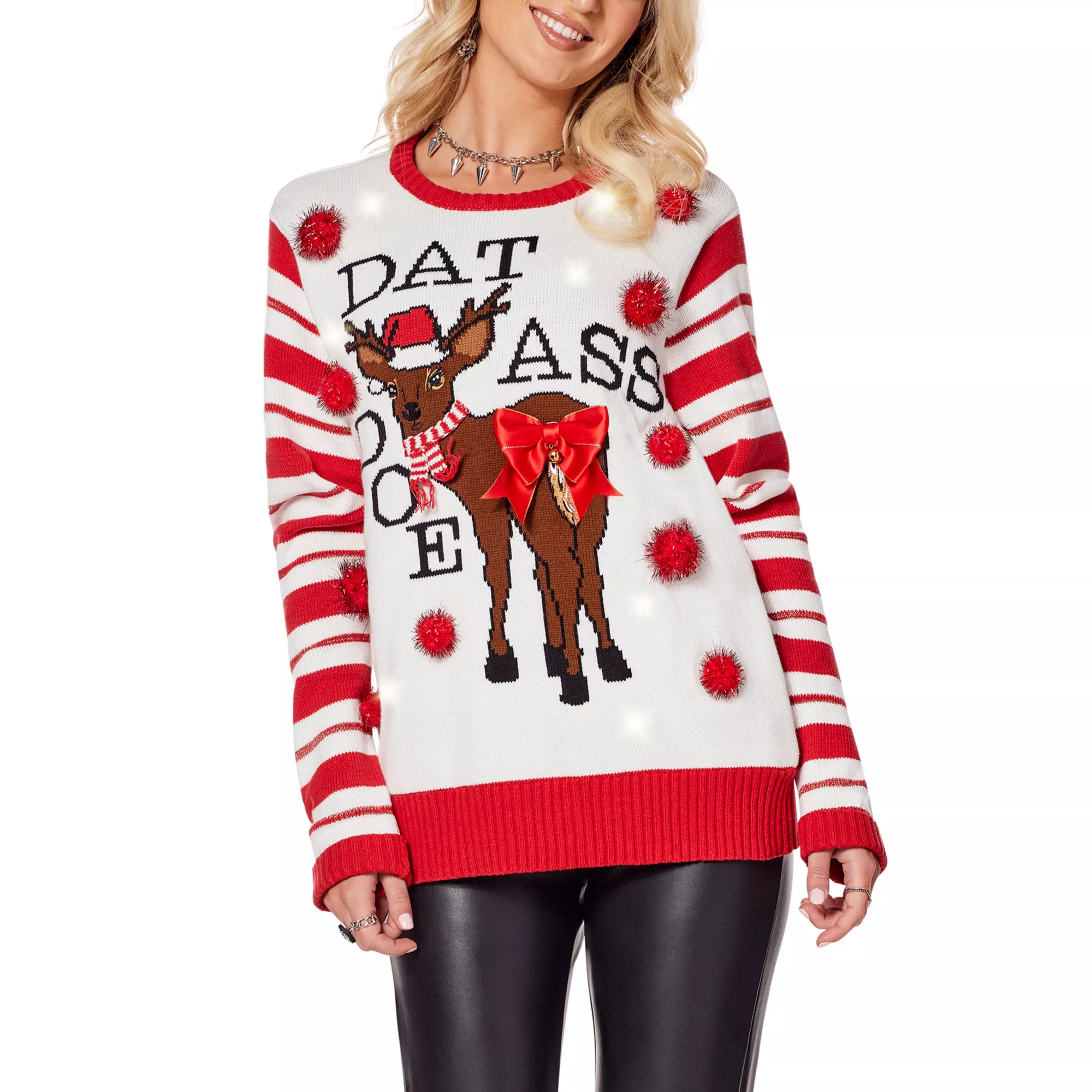 Light-Up Dat Ass Doe Christmas Sweater at Spencer's