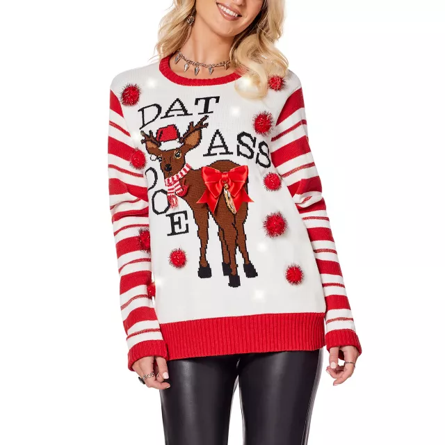 Light-Up Dat Ass Doe Christmas Sweater at Spencer's