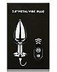 Rechargeable Metal Butt Plug - 2.8 Inch