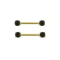 CZ Black Titanium Nipple Barbells - 14 Gauge at Spencer's