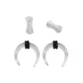White Marble Pinchers and Plugs Set at Spencer's