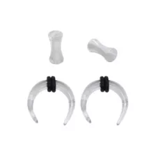 White Marble Pinchers and Plugs Set at Spencer's