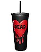 Dead Drip Heart Cup with Straw - 20 oz.