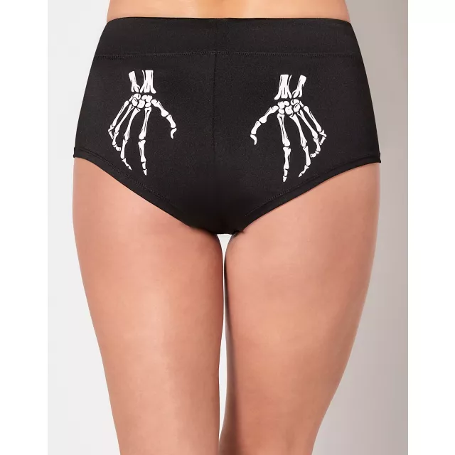 Skeleton Booty Shorts at Spencer's