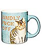 Kindly Fuck Off Vintage Cat Coffee Mug - 20 oz.