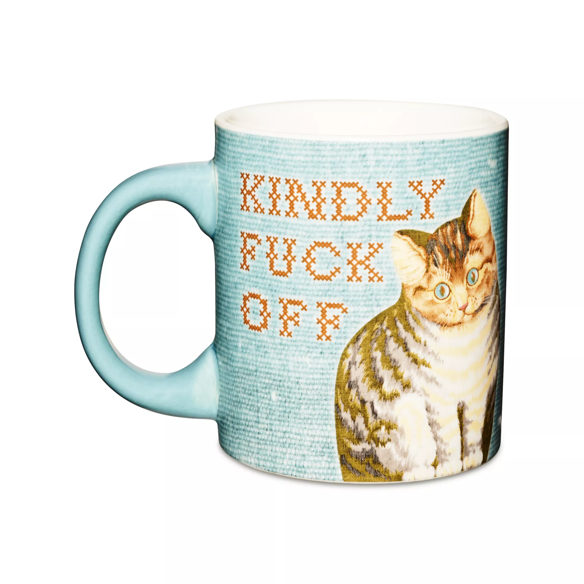 Kindly Fuck Off Vintage Cat Coffee Mug - 20 oz. at Spencer's