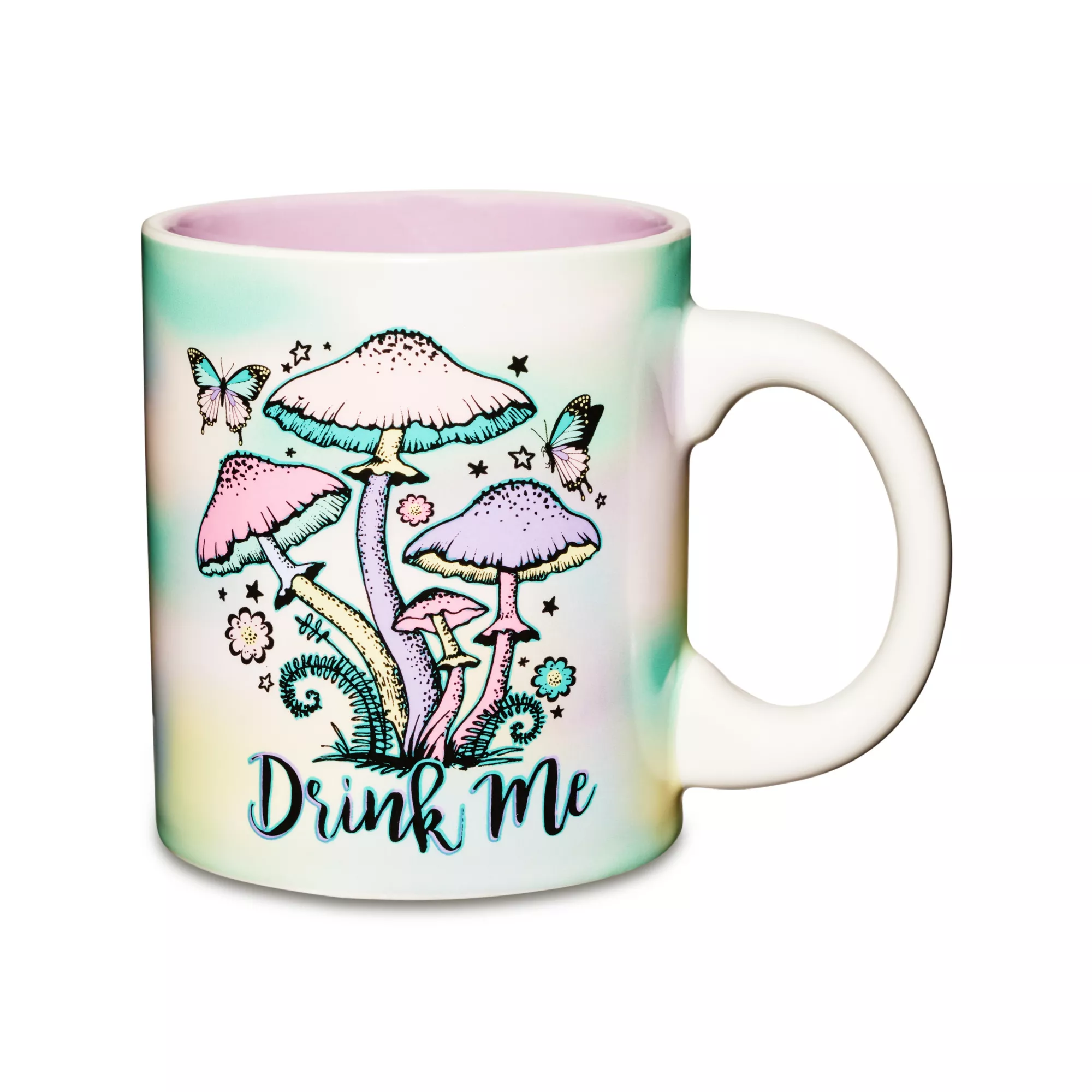 Drink Me Butterfly Mushroom Coffee Mug - 20 oz. at Spencer's