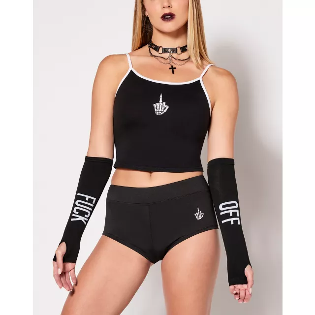 Skeleton Middle Finger Tank Top at Spencer's