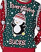 Light-Up Everything Sucks Penguin Ugly Christmas Sweater