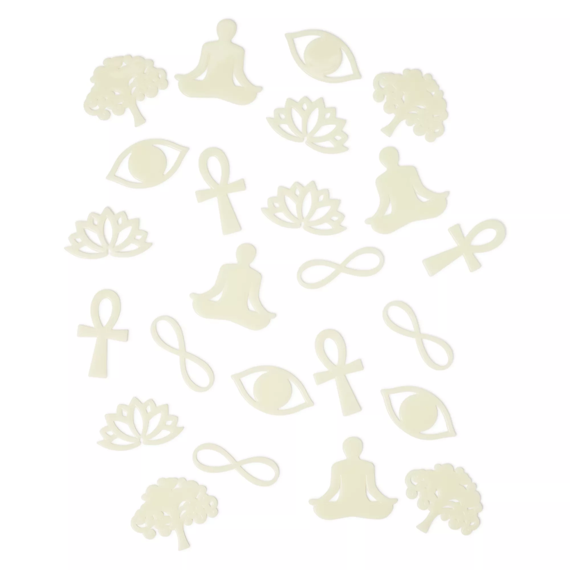 Glow in the Dark Serenity Stick-On Pieces - 24 Pack at Spencer's