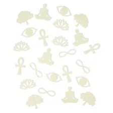 Glow in the Dark Serenity Stick-On Pieces - 24 Pack at Spencer's