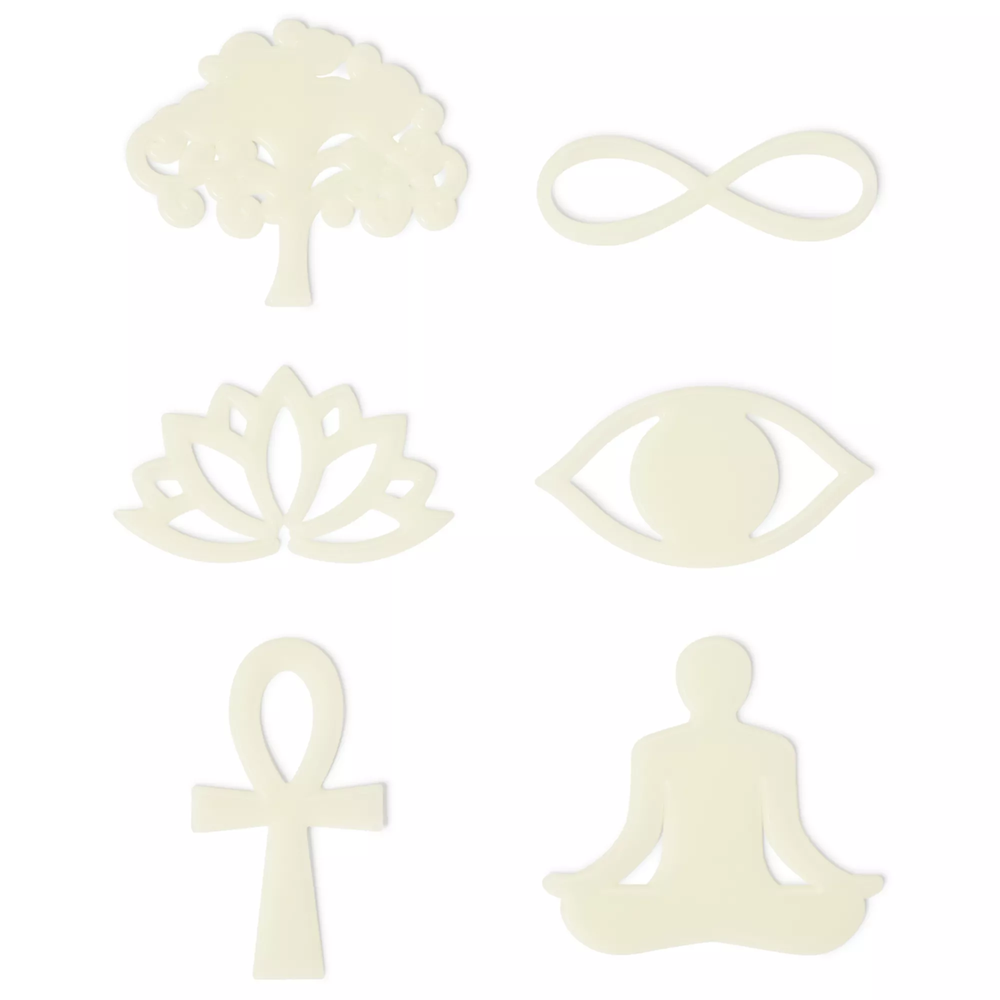Glow in the Dark Serenity Stick-On Pieces - 24 Pack at Spencer's