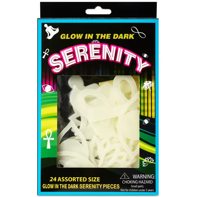 Glow in the Dark Serenity Stick-On Pieces - 24 Pack at Spencer's
