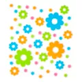 Black Light Flower Stick-On Pieces - 50 Pack at Spencer's
