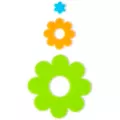 Black Light Flower Stick-On Pieces - 50 Pack at Spencer's