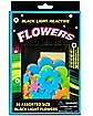 Black Light Flower Stick-On Pieces - 50 Pack