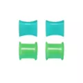 Multi-Pack Teal and Green Heart Tunnel Plugs - 2 Pair at Spencer's